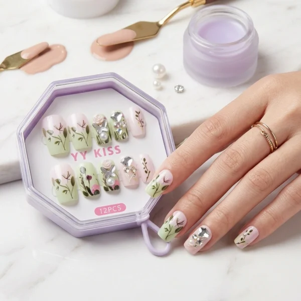 Ongles Pressés Fleurs Sauvages — Collection Jardin Pastel